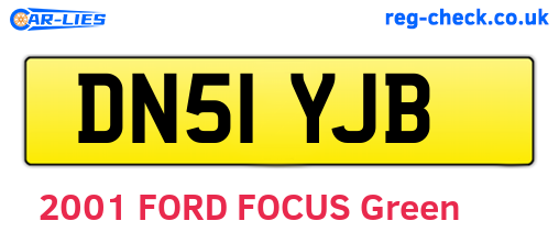 DN51YJB are the vehicle registration plates.