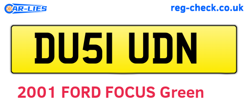 DU51UDN are the vehicle registration plates.