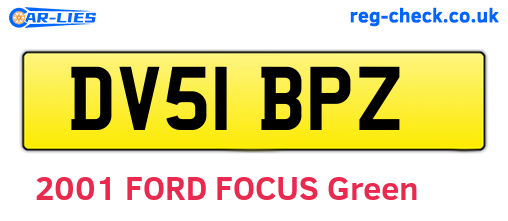 DV51BPZ are the vehicle registration plates.