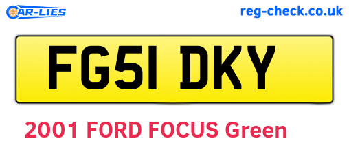 FG51DKY are the vehicle registration plates.