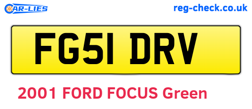 FG51DRV are the vehicle registration plates.