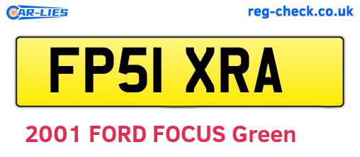 FP51XRA are the vehicle registration plates.