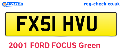 FX51HVU are the vehicle registration plates.