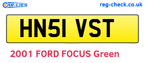 HN51VST are the vehicle registration plates.