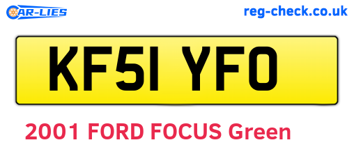 KF51YFO are the vehicle registration plates.