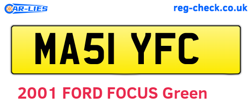 MA51YFC are the vehicle registration plates.