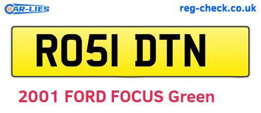 RO51DTN are the vehicle registration plates.