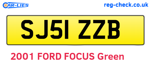 SJ51ZZB are the vehicle registration plates.