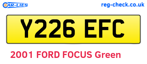 Y226EFC are the vehicle registration plates.
