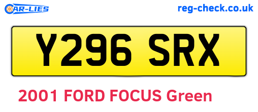 Y296SRX are the vehicle registration plates.