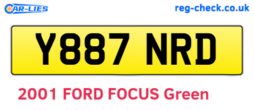 Y887NRD are the vehicle registration plates.