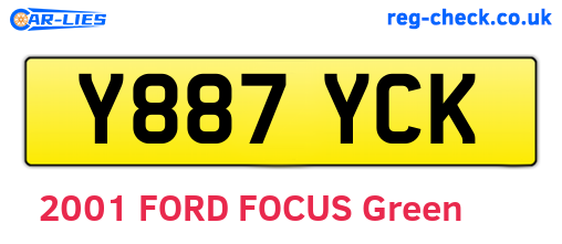 Y887YCK are the vehicle registration plates.
