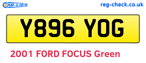 Y896YOG are the vehicle registration plates.