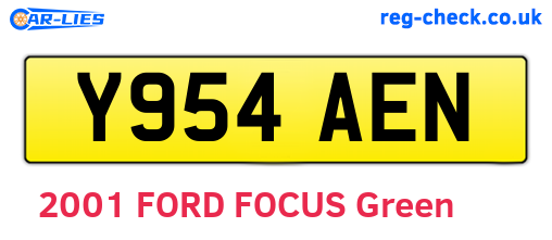 Y954AEN are the vehicle registration plates.