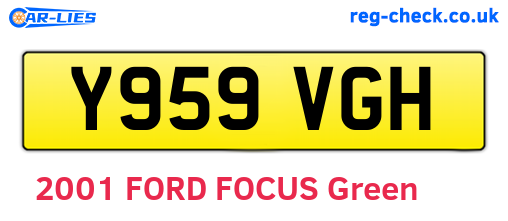 Y959VGH are the vehicle registration plates.