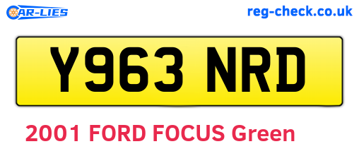 Y963NRD are the vehicle registration plates.
