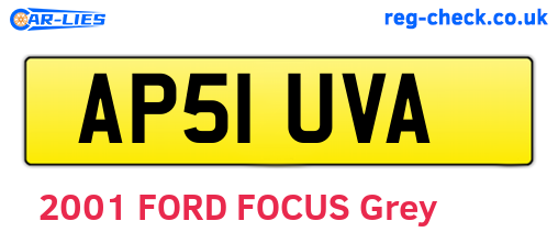 AP51UVA are the vehicle registration plates.