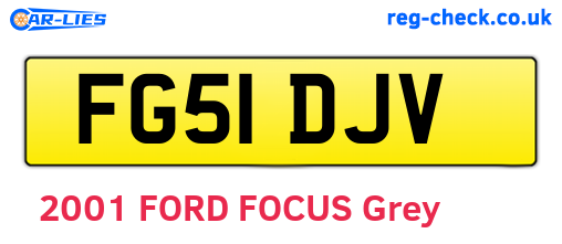 FG51DJV are the vehicle registration plates.