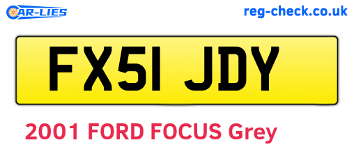 FX51JDY are the vehicle registration plates.
