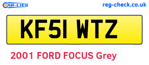 KF51WTZ are the vehicle registration plates.