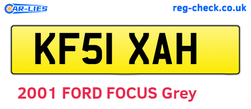 KF51XAH are the vehicle registration plates.