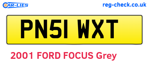 PN51WXT are the vehicle registration plates.