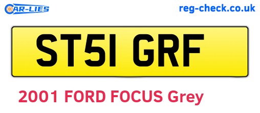 ST51GRF are the vehicle registration plates.