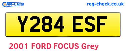 Y284ESF are the vehicle registration plates.
