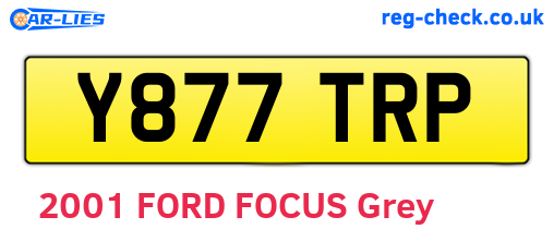 Y877TRP are the vehicle registration plates.