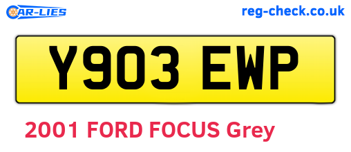 Y903EWP are the vehicle registration plates.