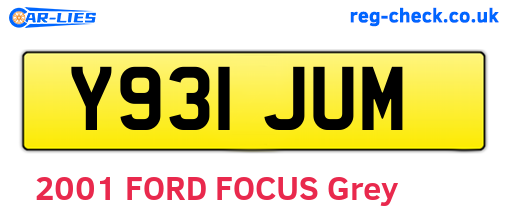 Y931JUM are the vehicle registration plates.
