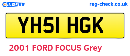 YH51HGK are the vehicle registration plates.
