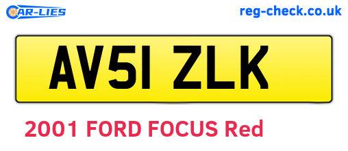 AV51ZLK are the vehicle registration plates.