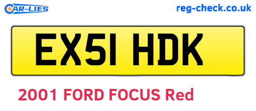 EX51HDK are the vehicle registration plates.