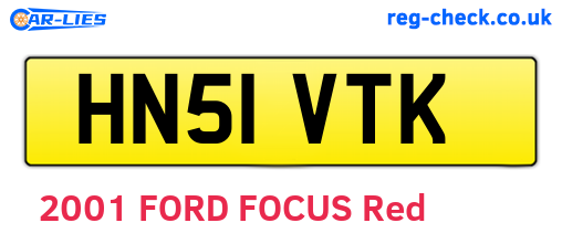 HN51VTK are the vehicle registration plates.