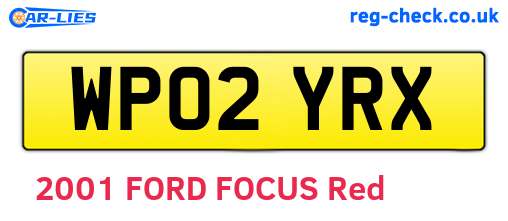 WP02YRX are the vehicle registration plates.