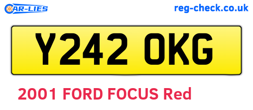 Y242OKG are the vehicle registration plates.