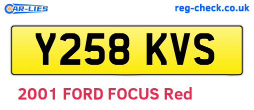 Y258KVS are the vehicle registration plates.