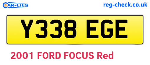 Y338EGE are the vehicle registration plates.