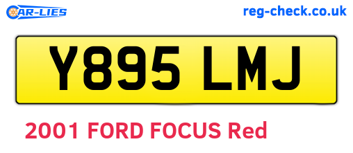 Y895LMJ are the vehicle registration plates.