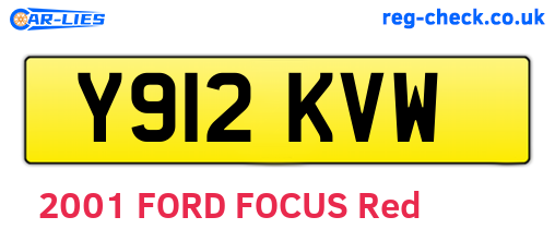 Y912KVW are the vehicle registration plates.