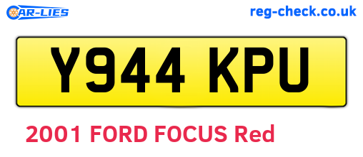 Y944KPU are the vehicle registration plates.