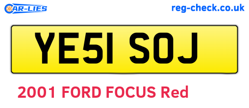 YE51SOJ are the vehicle registration plates.