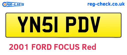 YN51PDV are the vehicle registration plates.