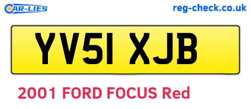 YV51XJB are the vehicle registration plates.