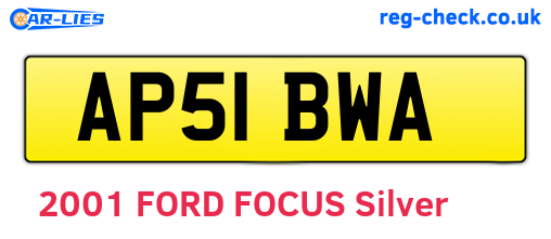 AP51BWA are the vehicle registration plates.