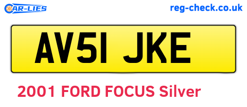 AV51JKE are the vehicle registration plates.
