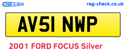AV51NWP are the vehicle registration plates.