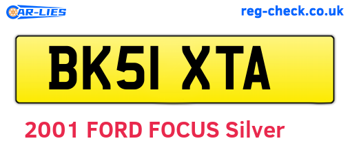 BK51XTA are the vehicle registration plates.