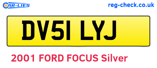 DV51LYJ are the vehicle registration plates.